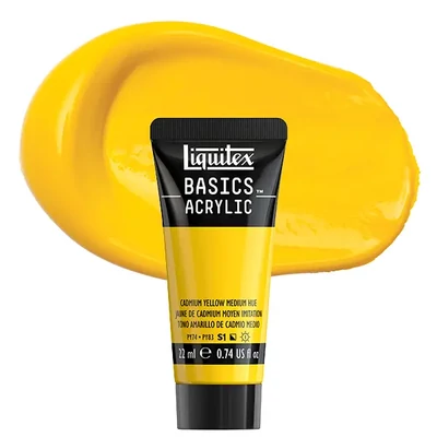 Vopsea acrilică Liquitex Basics, 22 ml - 830, cadmium yellow medium hue
