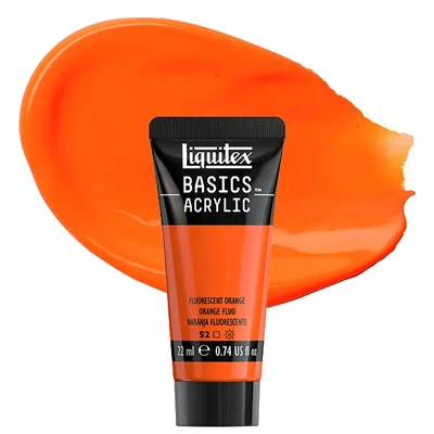 Vopsea acrilică Liquitex Basics, 22 ml - 982, fluorescent orange