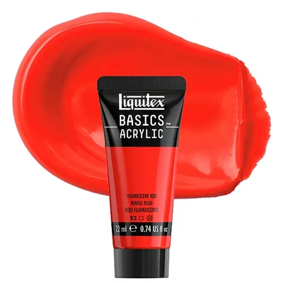 Vopsea acrilică Liquitex Basics, 22 ml - 983, fluorescent red