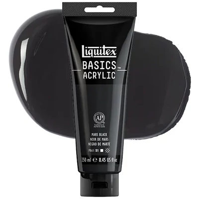 Liquitex Basics vopsea acrilică, 250 ml - 276, mars black