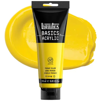 Liquitex Basics vopsea acrilică, 250 ml - 410, primary yellow