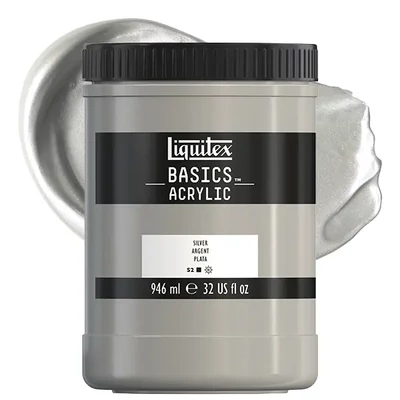 Liquitex Basics vopsea acrilică, 946 ml - 052, silver
