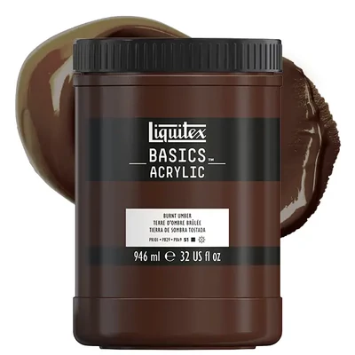 Liquitex Basics vopsea acrilică, 946 ml - 128, burnt umber