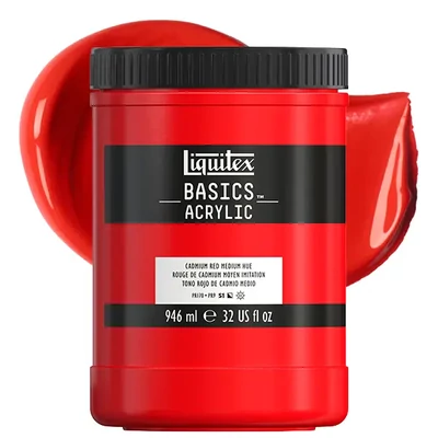 Liquitex Basics vopsea acrilică, 946 ml - 151, cadmium red medium hue	hue