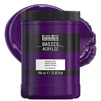 Liquitex Basics vopsea acrilică, 946 ml - 186, dioxazine purple