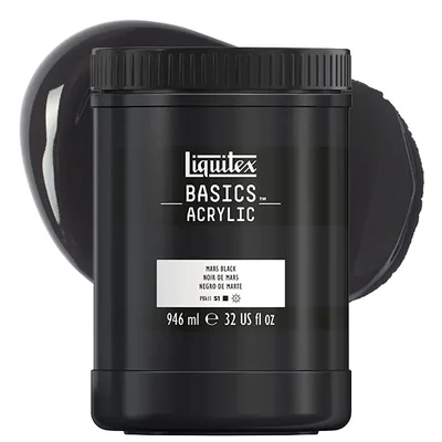 Liquitex Basics vopsea acrilică, 946 ml - 276, mars black