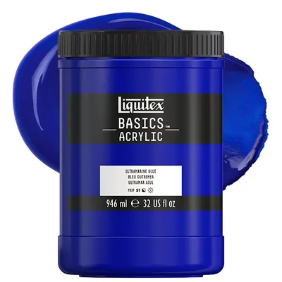 Liquitex Basics vopsea acrilică, 946 ml - 380, ultramarine blue