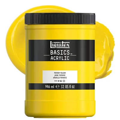 Liquitex Basics vopsea acrilică, 946 ml - 410, primary yellow