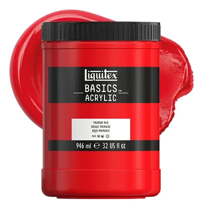 Liquitex Basics vopsea acrilică, 946 ml - 415, primary red