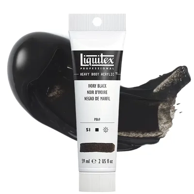 Liquitex Heavy Body vopsea acrilică, 59 ml - 244, ivory black