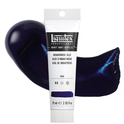 Liquitex Heavy Body vopsea acrilică, 59 ml - 322, indanthrene blue