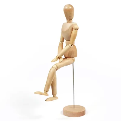 Păpușă din lemn, bărbat - 30 cm