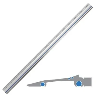 Leniar rigla din aluminiu cu muchie de tăiere din oțel - 70 cm