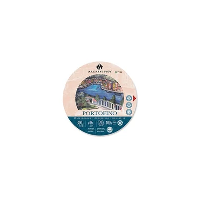 Bloc de acuarelă Magnani Portofino, 100% bumbac, 300 g, rotund 16 cm, 20 coli, netedă
