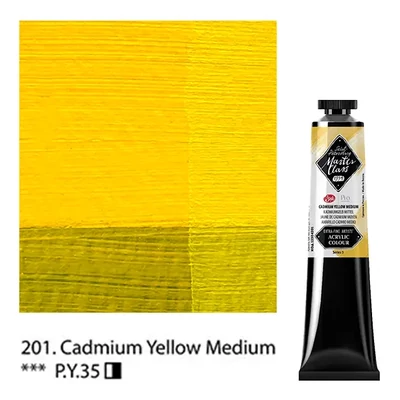 Vopsea acrilică Saint-Petersburg Master Class, 46 ml - 201, cadmium yellow medium
