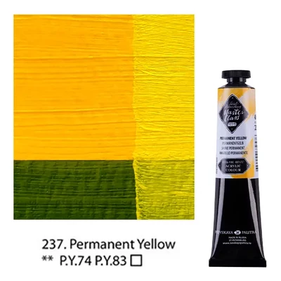 Vopsea acrilică Saint-Petersburg Master Class, 46 ml - 237, permanent yellow