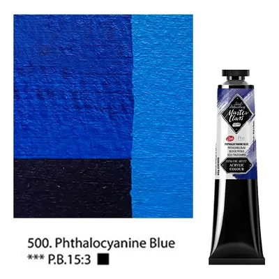 Vopsea acrilică Saint-Petersburg Master Class, 46 ml - 500, phthalocyanine blue