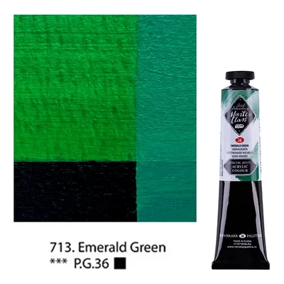 Vopsea acrilică Saint-Petersburg Master Class, 46 ml - 713, emerald green