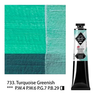 Vopsea acrilică Saint-Petersburg Master Class, 46 ml - 733, turquoise greenish
