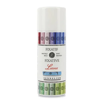Spray fixativ Sennelier Latour pentru pasteluri uscate și creioane pastel, 400 ml