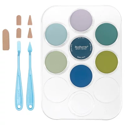 PanPastel set de 7 pasteluri pudră în borcane + accesorii - Floare Coloring 2