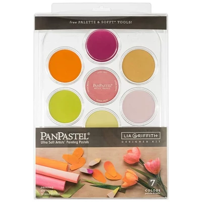 PanPastel set pastel pudră în recipiente, 7 buc + accesorii - Lia Griffith Designer Kit