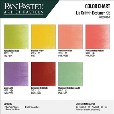PanPastel set pastel pudră în recipiente, 7 buc + accesorii - Lia Griffith Designer Kit