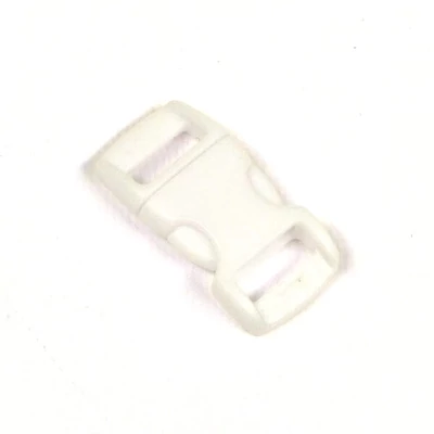 Cataramă din plastic curbat Paracord, Duraflex, 10 mm - alb