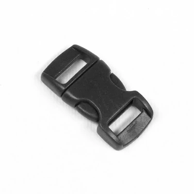 Clemă din plastic curbat Paracord, Duraflex, 10 mm - negru