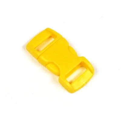 Cataramă din plastic curbat Paracord, Duraflex, 10 mm - galben