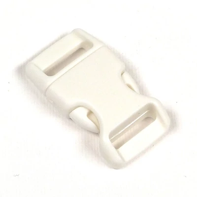 Cataramă din plastic curbat Paracord, Duraflex, 15 mm - alb