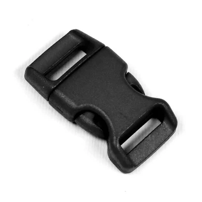 Cataramă din plastic curbat Paracord, Duraflex, 15 mm - negru