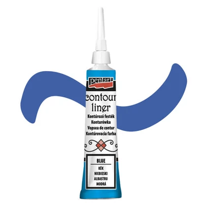 Vopsea de conturare Pentart, universala, 20 ml - albastru