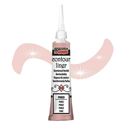 Vopsea de conturare Pentart, universala, 20 ml - punch, sidef