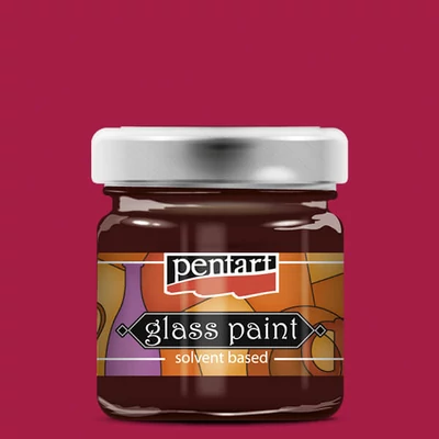Vopsea de sticlă cu solvent Pentart, 30 ml - 25111 vin rosu