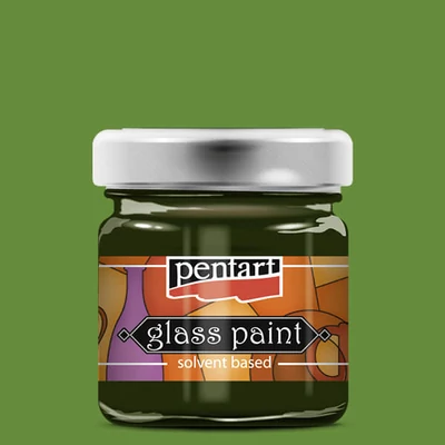 Vopsea de sticlă cu solvent Pentart, 30 ml - 25114 masline