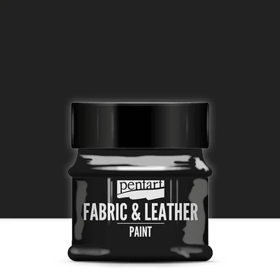 Vopsea pentru textile si piele Pentart, 50 ml - neagra