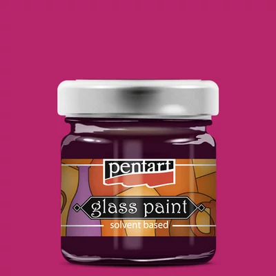 Vopsea de sticlă cu solvent Pentart, 30 ml - 774 magenta