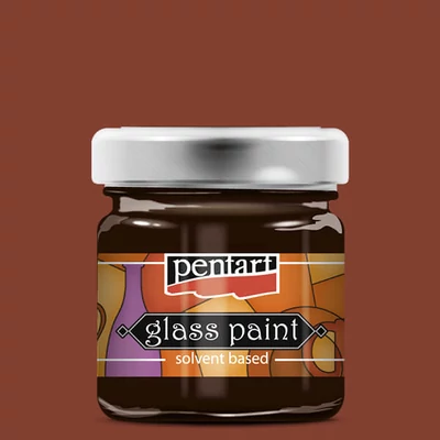 Vopsea de sticlă cu solvent Pentart, 30 ml - 782 maro