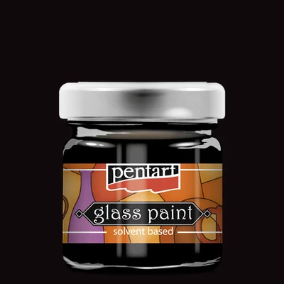 Vopsea de sticlă cu solvent Pentart, 30 ml - 784 negru
