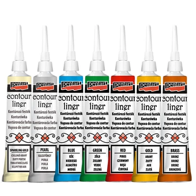 Vopsea de conturare Pentart, universala, 20 ml - in diverse culori