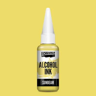 Cerneală pe bază de alcool Pentart, Media ink, cerneală lichidă, 20 ml - raza de soare