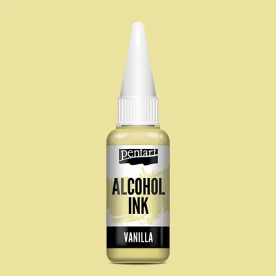 Cerneală pe bază de alcool Pentart, Media ink, cerneală lichidă, 20 ml - vanilie