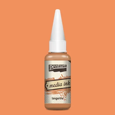 Cerneală pe bază de alcool Pentart, Media ink, cerneală lichidă, 20 ml - mandarin