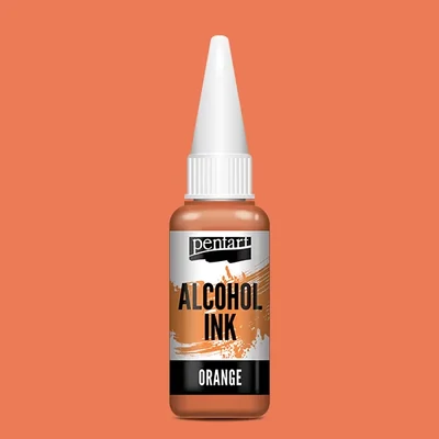 Cerneală pe bază de alcool Pentart, Media ink, cerneală lichidă, 20 ml - portocaliu