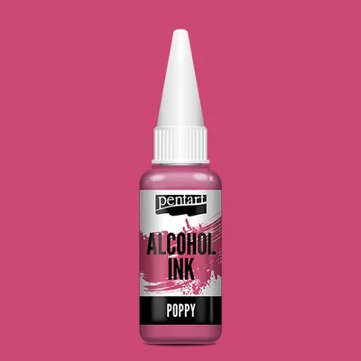 Cerneală pe bază de alcool Pentart, Media ink, cerneală lichidă, 20 ml - mac