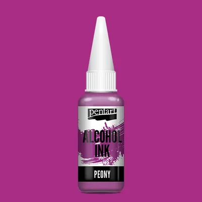 Cerneală pe bază de alcool Pentart, Media ink, cerneală lichidă, 20 ml - bujor