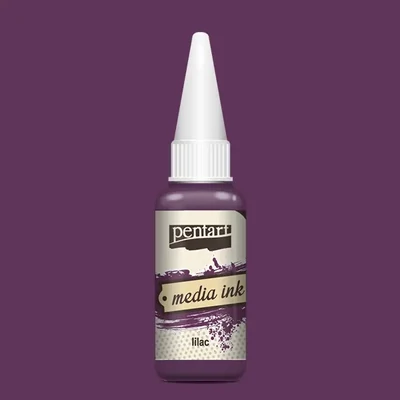 Cerneală pe bază de alcool Pentart, Media ink, cerneală lichidă, 20 ml - liliac