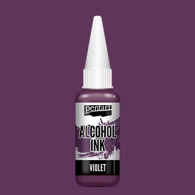 Cerneală pe bază de alcool Pentart, Media ink, cerneală lichidă, 20 ml - liliac