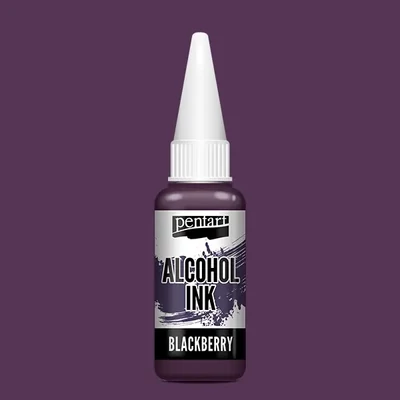 Cerneală pe bază de alcool Pentart, Media ink, cerneală lichidă, 20 ml - mur